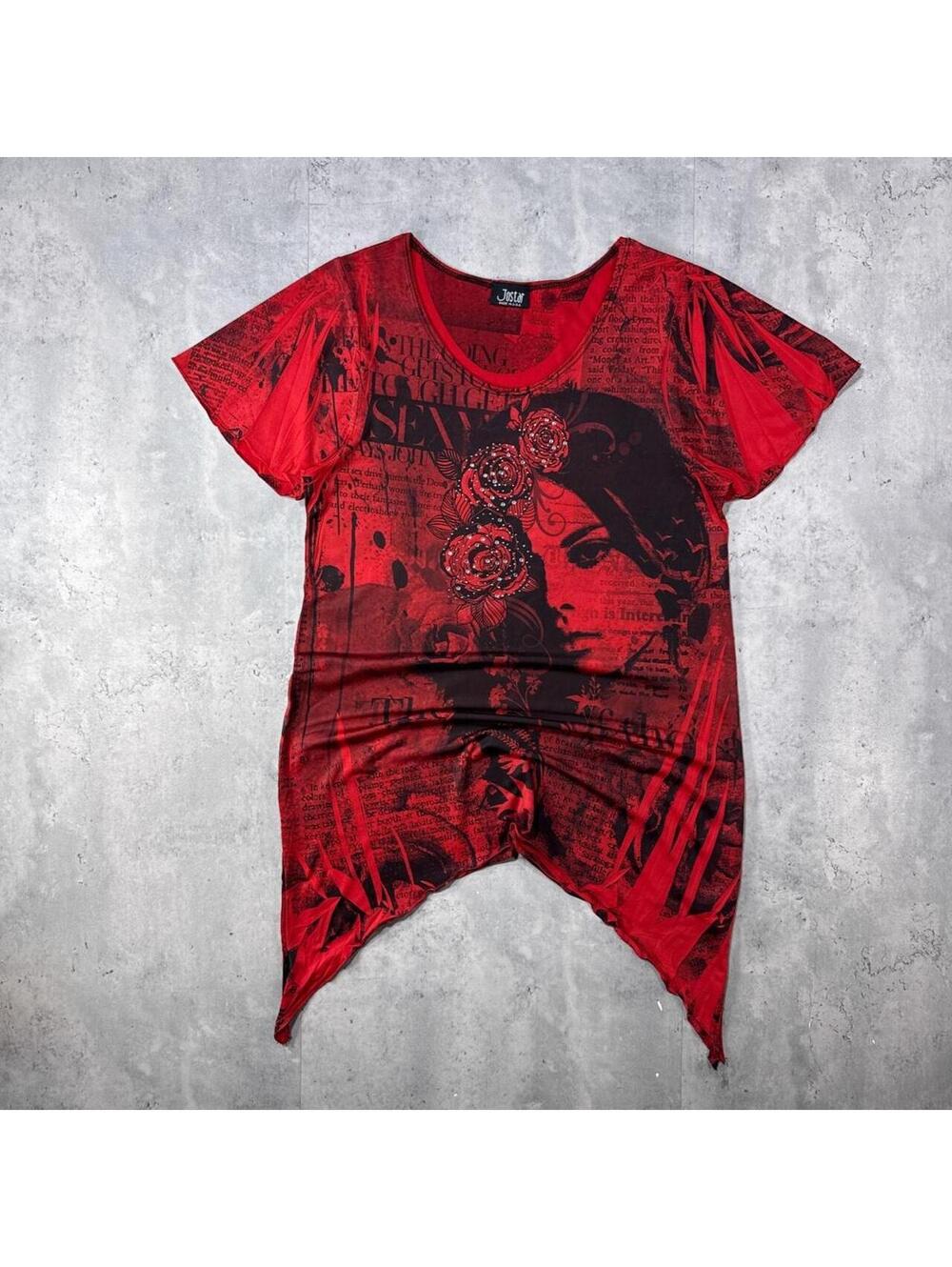 Y2K Jostar 00s Red Grunge Gothic Women’s shirt